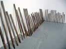poles jaggered in space