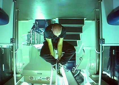 person green vibe upsidedown stairs