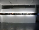 lit images across a wall