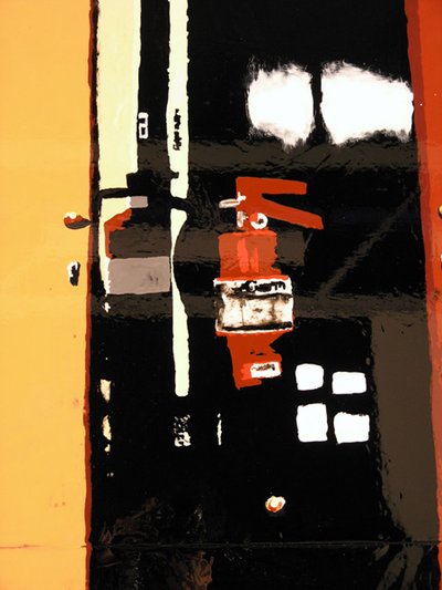 fire extinguishers, warm and dark