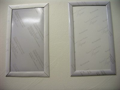 two long frames, looks glossy and like a print of paper wrapping