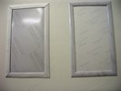 two long frames, looks glossy and like a print of paper wrapping