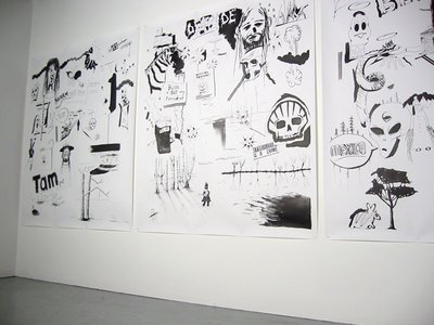 drawings of faces, spooky