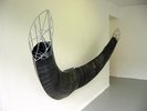 hammock like structure, but black and wirey