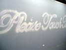 please touch cursive in grey and beige
