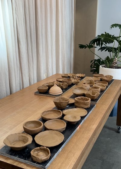 handmade clay, beautiful shapely bowls