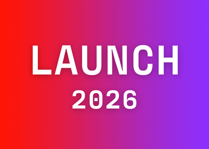 LAUNCH 2026 BLOCK LOGO WHITE